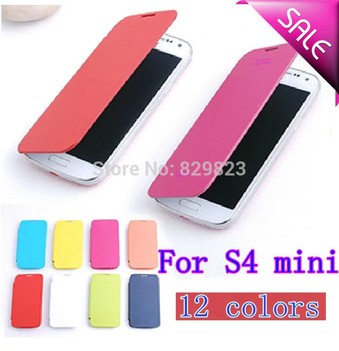 

For Samsung Galaxy S4 SIV Mini I9190 9190 i9192 i9195 Back Cover Flip Leather Cases Battery Housing Case +Screen Protector