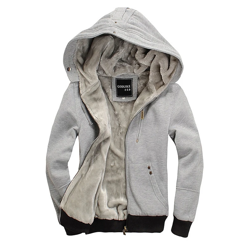 Mens Fur Lined Hoodie Cotton Hooded Warm Jackets Hoodies And Sweatshirts  Sweatshirt Element Cheap Winter Coat - AliExpress