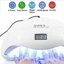 LD06 SUN 5X 48W Nail Dryer UV LED Nail Lamp Gel Polish Curing Lamp 5/30/60s Timer For Curing Machine Auto Sensing Nail LED Lamp 48w nail lamp 2in1 smart phototherapy electric machine nail dryer for curing nail gel polish led uv lamp for hand and foot