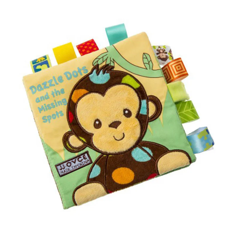 

Children's early education animal embroidery cloth book baby enlightenment toy tear not bad stereo cloth book for 0-2 years old