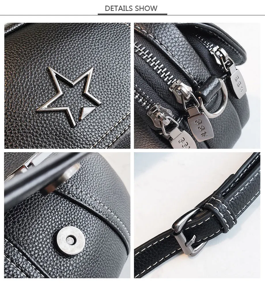 Beibaobao Flap PU Leather Mini Handbag Hotsale Lady Shoulder Bag Women Satchel Shopping Purse Messenger Crossbody Bags Star