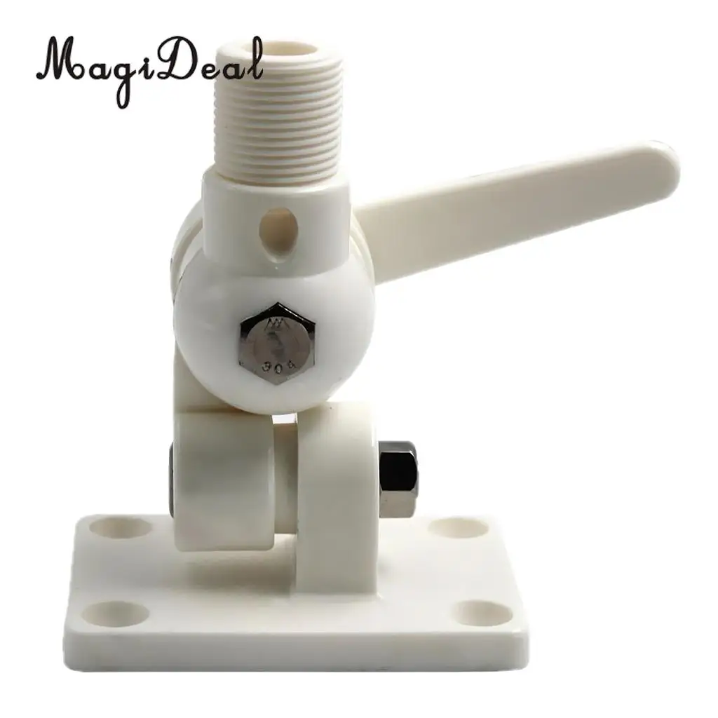 MagiDeal New Hot Marine Boat Adjustable Ratchet Bracket Antenna Deck Mount Base Nylon for Underwater Rowing Boat Replacement
