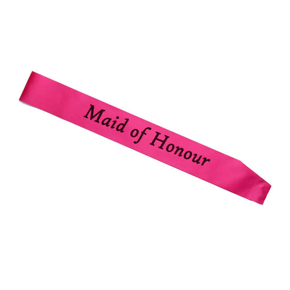 1 предмет розового цвета, с надписью "Bride To Be" лента для подружки невесты створки свадебный душ для вечеринок для девушек украшения принадлежности для вечеринки-девичника - Цвет: Maid of honour