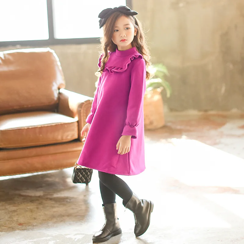

2018 New Winter Girls Sweatshirt Dress for Baby Kids Thicken Warm Sweatshirt Toddler Cotton Clothes Kids Soft Sweatshirt,#3703