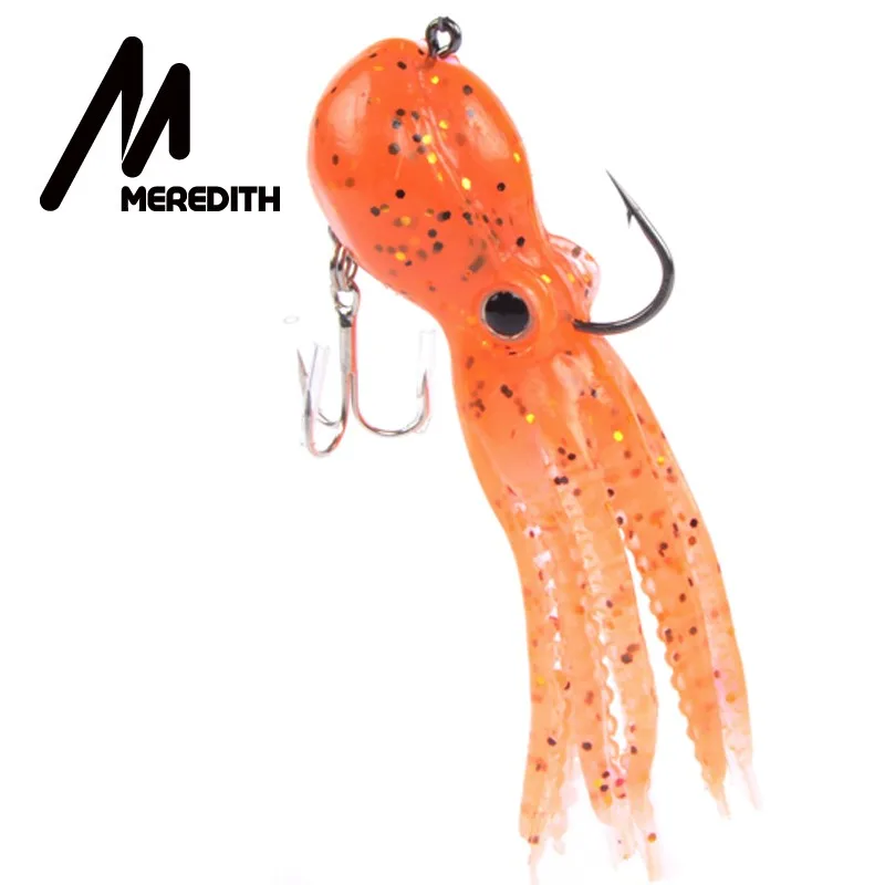 MEREDITH fishing 5pcs/lot 23g 9cm long tail soft lead Octopus fishing lures 