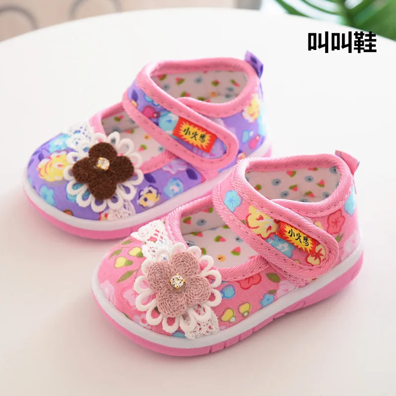 Newborn Fashion Kids Casual Canvas Lace Flower Loafer Cute Princess