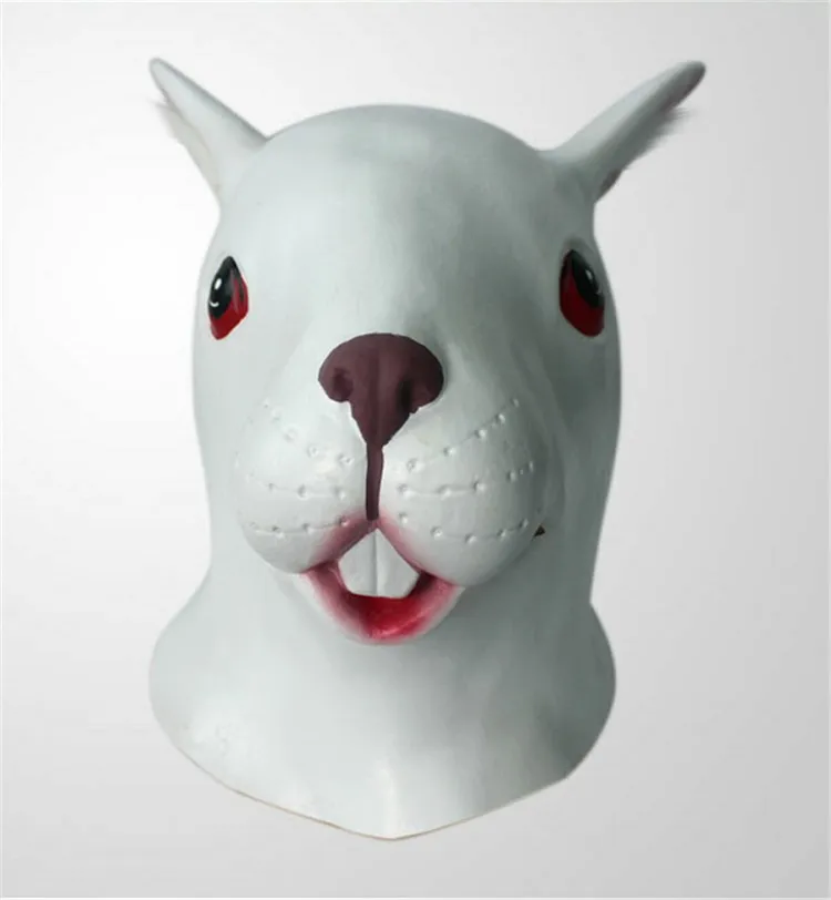 Новые Вечерние латексные маски животных для косплея на Хэллоуин, маска кролика, маска кролика, маска для лица, маска для головы, FA11
