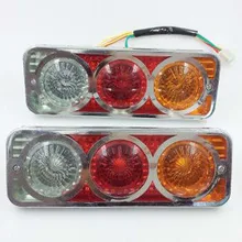 2 шт. электрических трехколесных велосипедов задние фонари зад Реверсивный рулевого тормозные огни ходовые огни шесть провода три лампочки-48 V