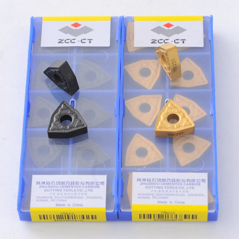 

100PCS ZCC.CT WNMG080404 PM YBC252 /YBC215 lathe cutting External Turning Tool