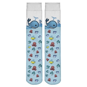 

2018 new Ocean cartoons print stocking girls funny
