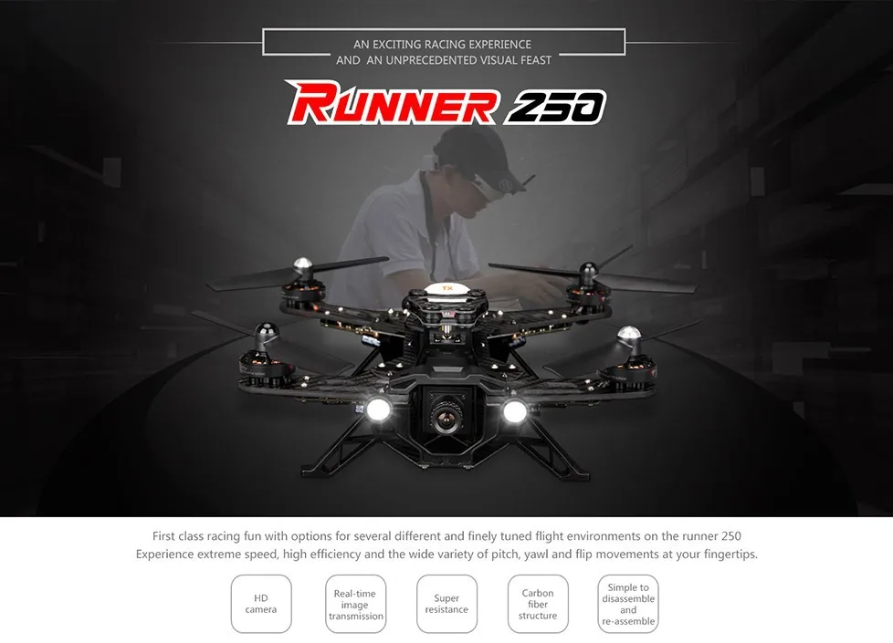 Walkera Runner 250 основной 3 видения с Дево 7 передатчик/Батарея/Зарядное устройство Поддержка, 2