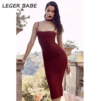 

2019 New Ladies Elegant Bandage Dress Sexy Red Strapless Spaghetti Strap Vestido Corto Celebrity Bodycon Party Dresses