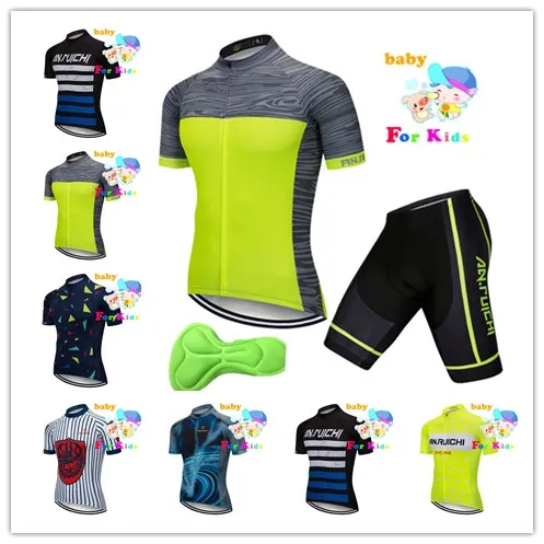 Летние комплекты из джерси с короткими рукавами для велоспорта Roupa Ciclismo Maillot трикотажный комплект для велоспорта mtb Sport Kids Pro, детская одежда