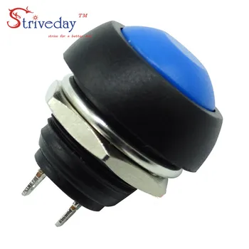 

5pcs/lot Power round small button switch waterproof starting point for automatic reset PBS-33B lock free 12MM