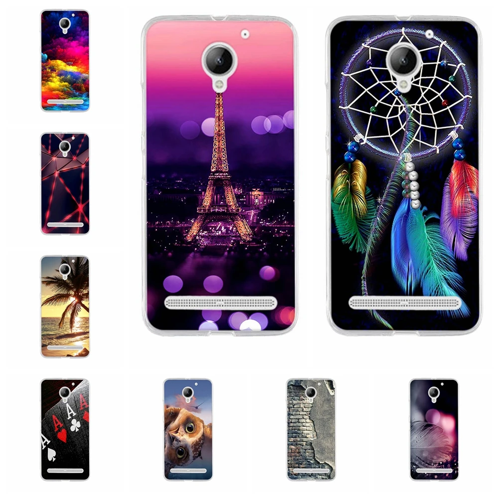 

For Lenovo C2 Back Case Ultra-slim Soft TPU Silicone For Lenovo C2 k10a40 Cover Cute Animal Patterned For Lenovo Vibe C2 Funda