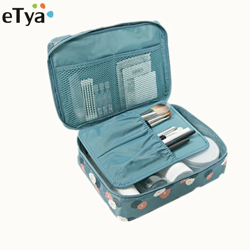 ETya النساء حقيبة مستحضرات تجميل ضد الماء السفر سستة Neceser المكياج المنظم أدوات الزينة تخزين غسل الحقيبة حالة