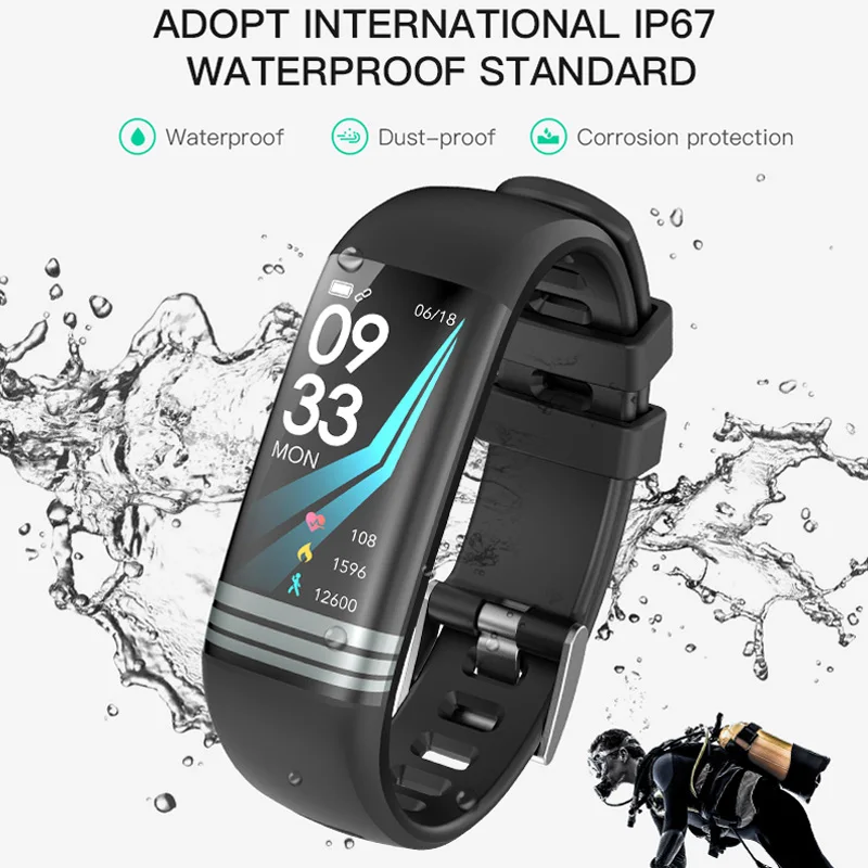 Smart Band G26 Android IOS Heart Rate Fitness Bracelet Sleep Monitor Fitness Tracker Color Screen Watch Multi Sports Mode Band
