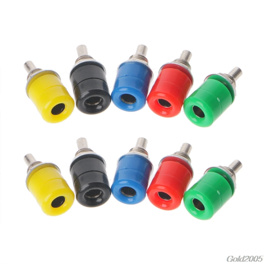 10 Pcs 4mm Female Banana Plug Socket Connector Binding Post Amplifier