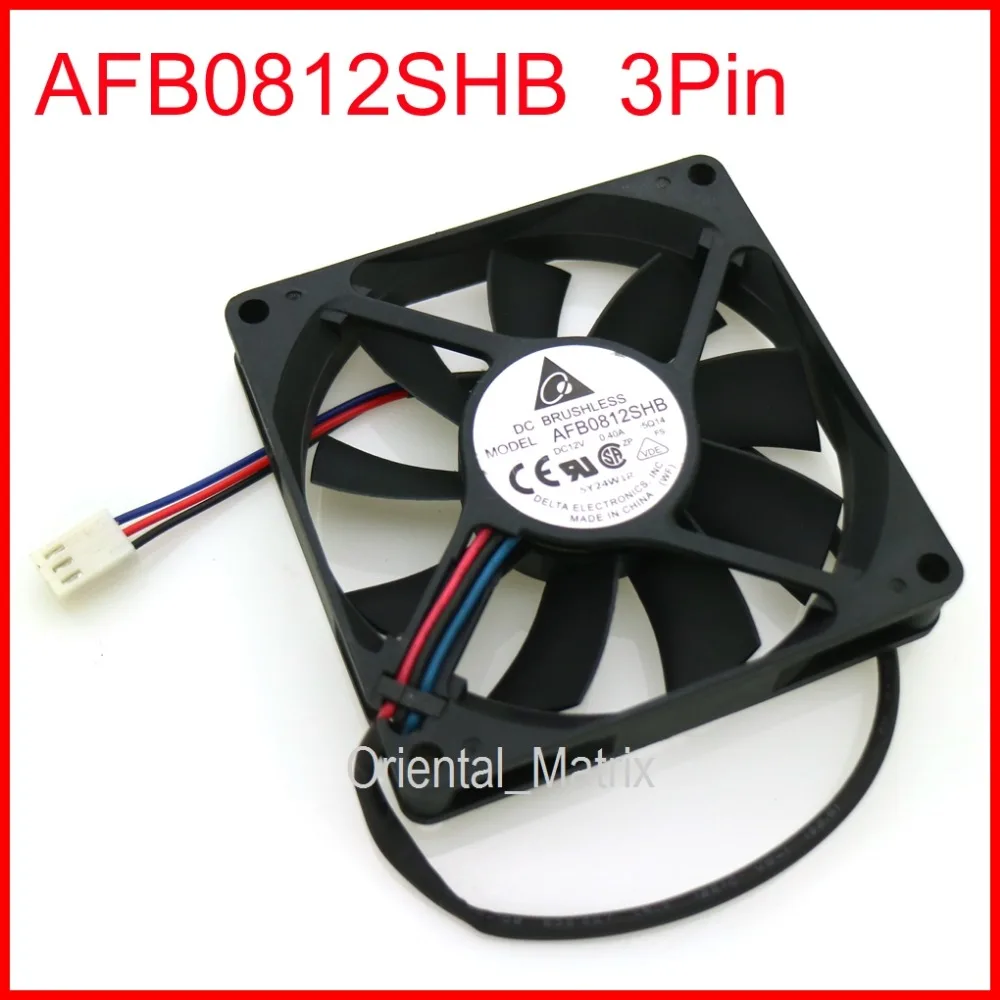 Бесплатная доставка afb0812shb-5z66 8015 12 В 0.40a 3 Провода компьютер кулер вентилятор охлаждения