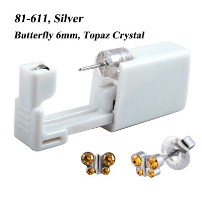 Disposable No Pain Safe Sterile Ear Stud Cartilage Tragus Helix Unit Kit Nose Piercing Stud Tool Fashion Jewelry 20g