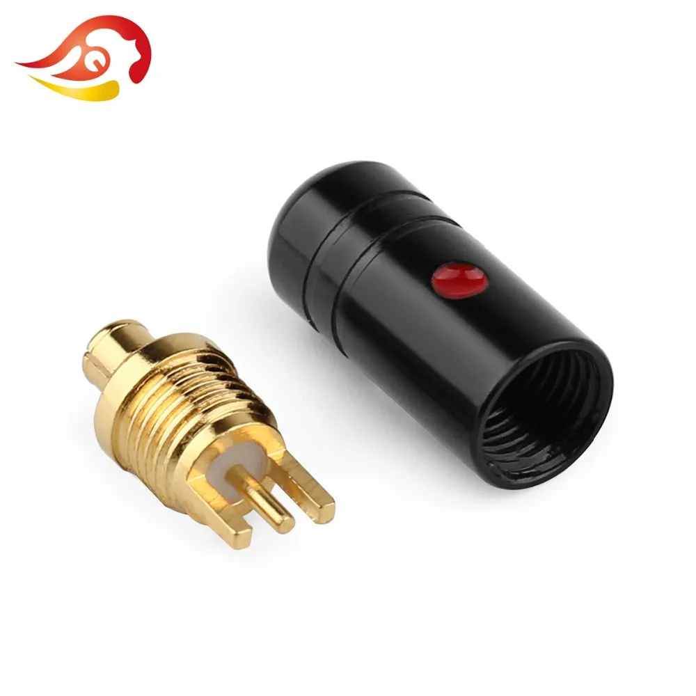 QYFANG Earphone Pin MMCX Plug Audio Jack Gold Plated Copper DIY Custom Splice Adapter For N5005 FD01 SE846 W60 Headphone Plugs