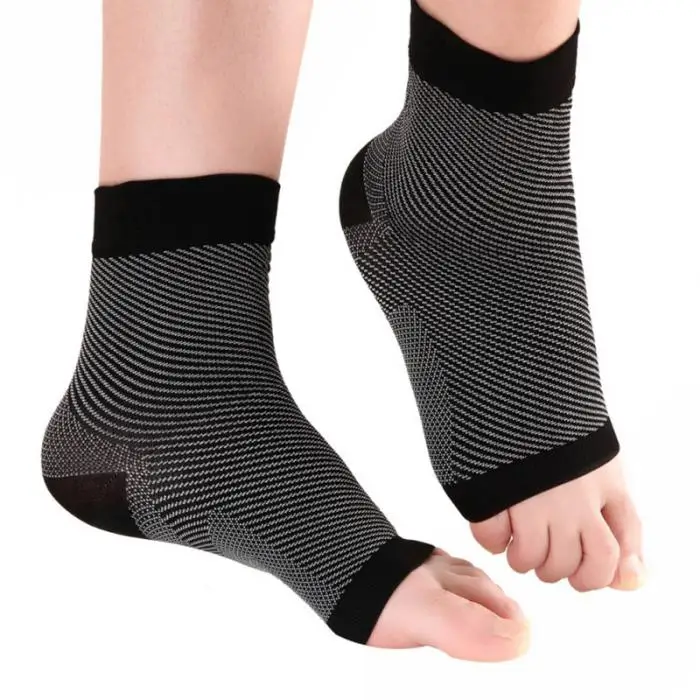 High 1 Pair Foot Compressions Socks Sleeves Ankle Arch Support for Men Women DOG88