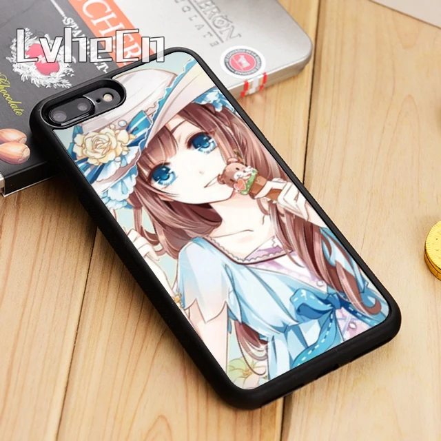 Чехол для телефона LvheCn с аниме кавайная девочка Кот iPhone 5 6 s 7 8 plus 11 12 Pro X XR XS Max Samsung