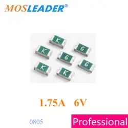 Mosleader 0805 1.75A 6 V 500 шт. предохранитель PPTC высокого качества