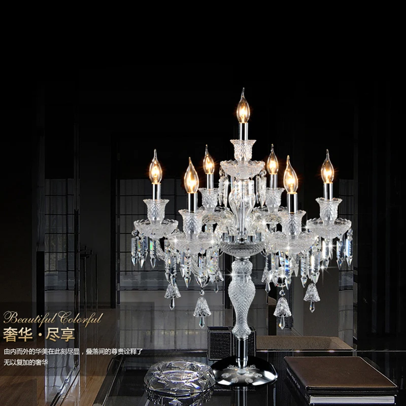 Clearance crystal table lamps for bedroom luxury high quality crystal table lamp for bedroom lobby table lamp decoration desk lighting led 1