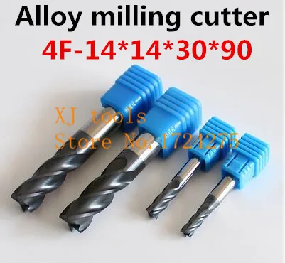 

4F-14*14*30*90,HRC50,Spiral Bit Milling Tools Carbide CNC flat End mills Router bits , the lathe tool,boring bar,cnc,machine