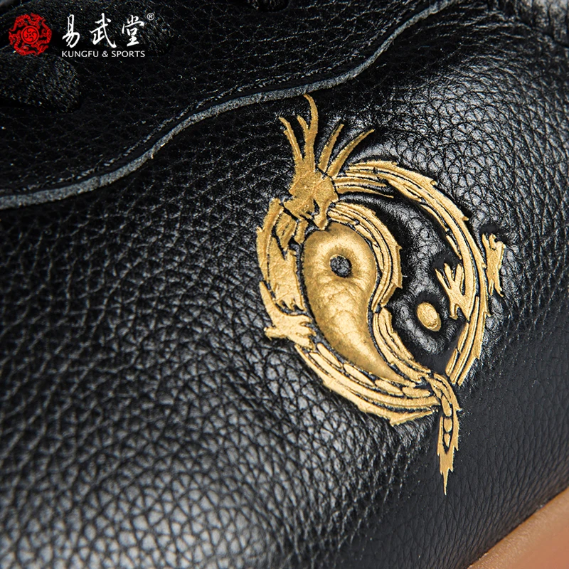 Yiwutang Soft Leather Tai Chi Shoes Wushu Martial Arts Kung Fu Footwear for Men Women Traditional Chinese Taiji Training Shoes