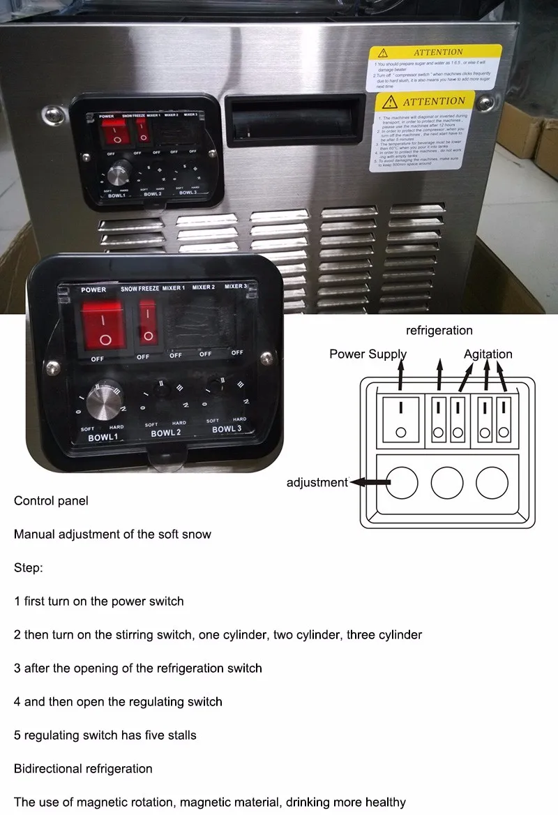 220 V/110 V слякоть машина 15L напитков автомат для производства льда машина для оттаивания снега 3 танки гранитор промышленный XRJ-15L* 3