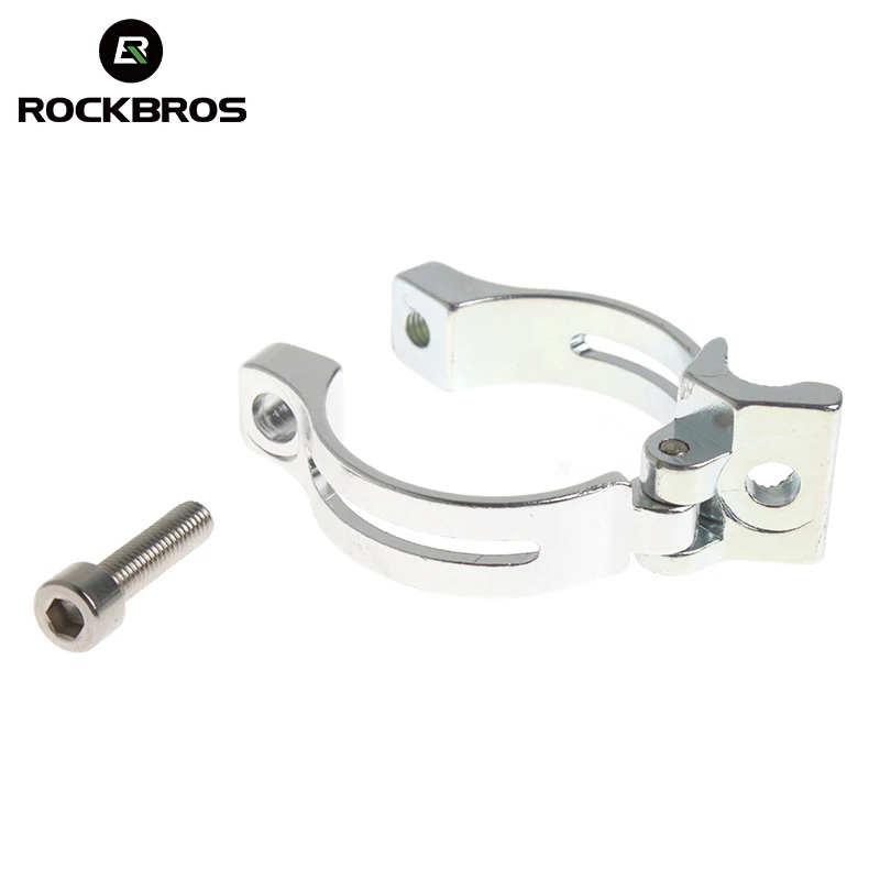 

RockBros Road Bike Front Derailleur Braze-on Adapter Alloy Clamp 34.9mm Compatible with 34.0mm-35.2mm Bicycle Parts 20g 2 Colors