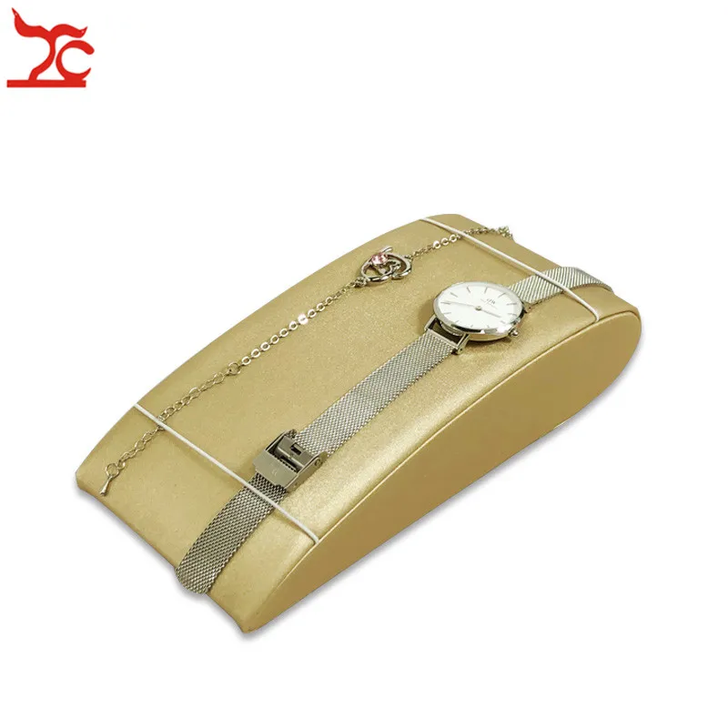 

Horizontal Gold PU Bracelet Jewelry Display Stand Resin Watch Bead Chain Anklet Jewelry Orginizer Exhibition Holder Stand