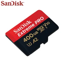 Двойной флеш-накопитель SanDisk Memory Card 400 Гб A2 до 170 МБ/с. микро SD карты U3 Extreme PRO sdqxp V30 флеш-карта UHS-I флеш-карты памяти TF