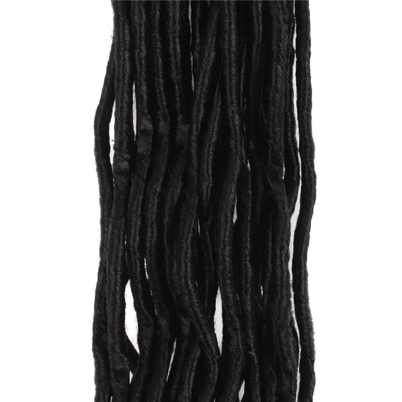 MapofBeauty 1" 20 корней Faux locs вьющийся кроше оплетка для женщин синтетический термостойкий плетение волос наращивание черных волос