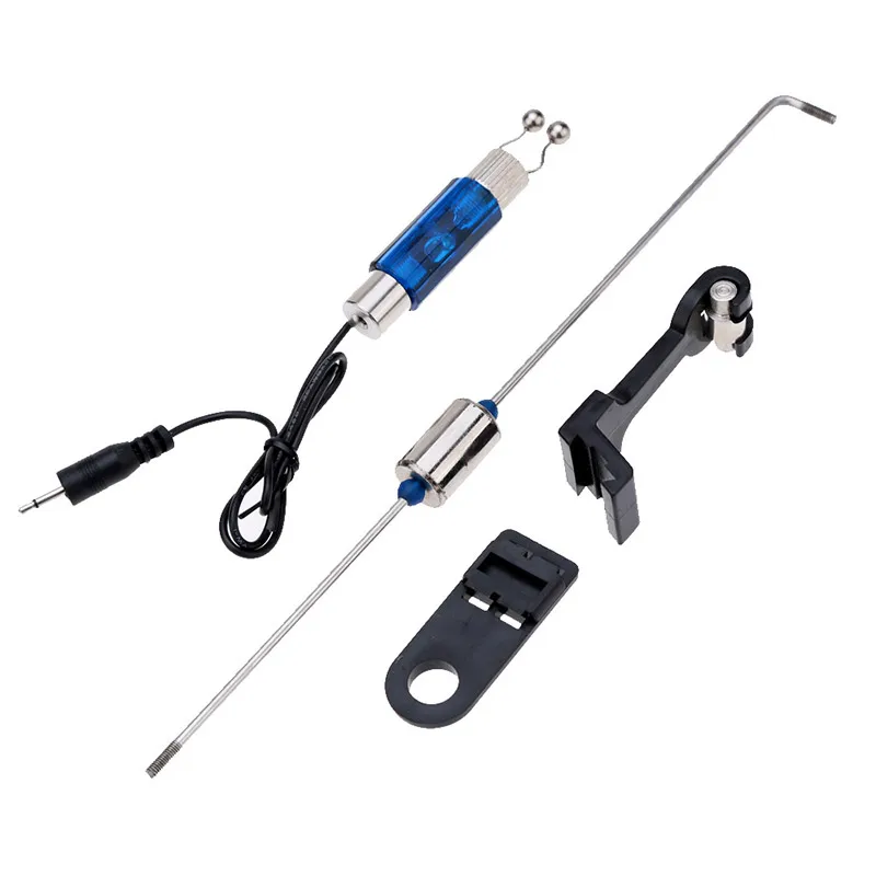 Fishing Rod Hanger Swinger Illuminated Fishing Rod Line Roller Rods Hook Indicator Tackle Swinger LED Light Rods - Цвет: Белый