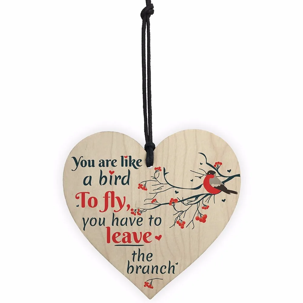 Meijiafei вдохновляющие мотивирующие You Are Like A Bird Wooden Heart позитивный Знак дружбы