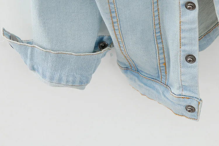 baby girls denim jackets coats spring autumn kids jeans coat children outerwear infant girl cartoon rabbit outerwear coats (18)