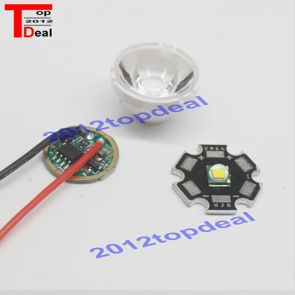 Free Shipping Cree Xm-l U2 Led T6 White 6500k 20mm Star Black Pcb Led ...