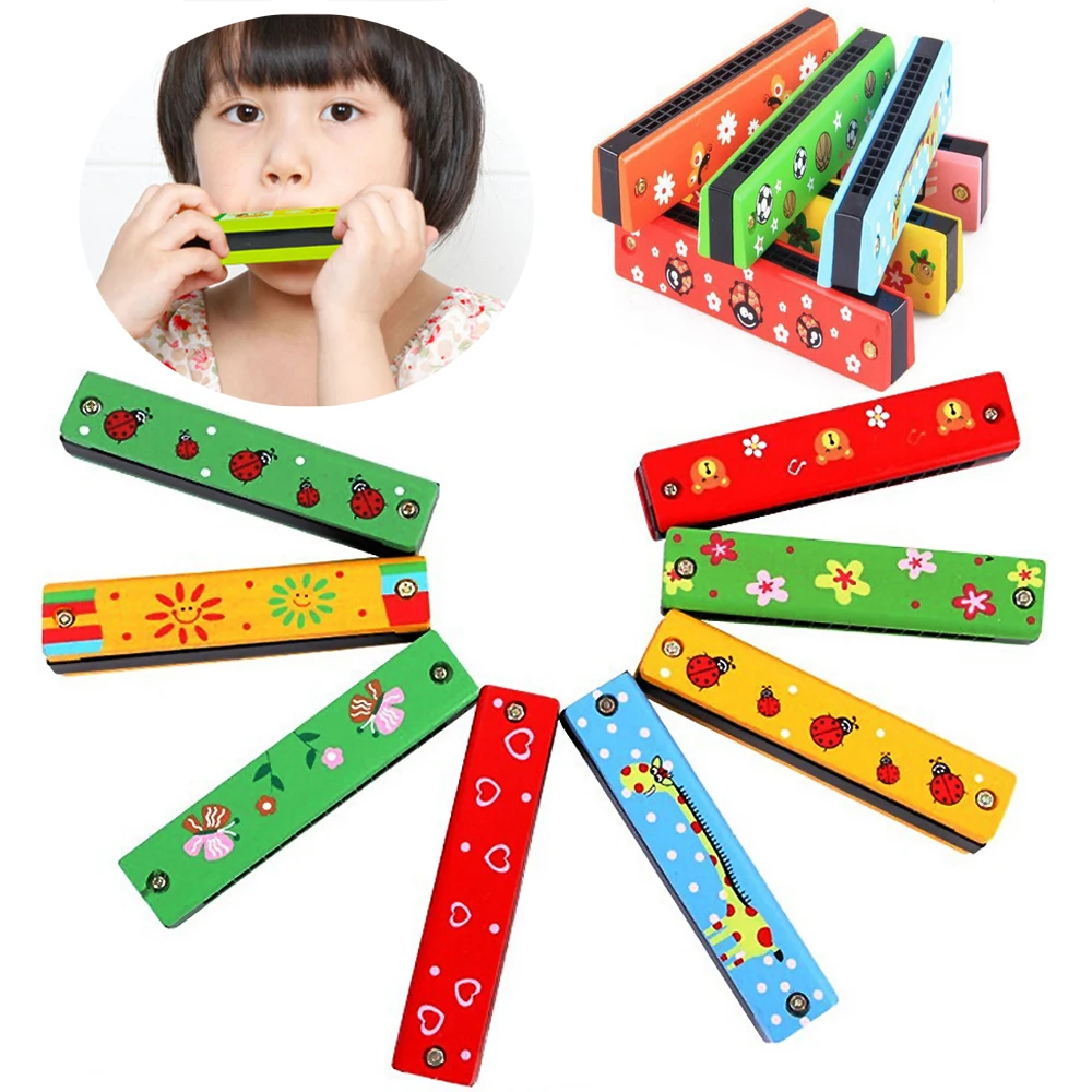 Buy Wooden Harmonica Musical Instrument Educational