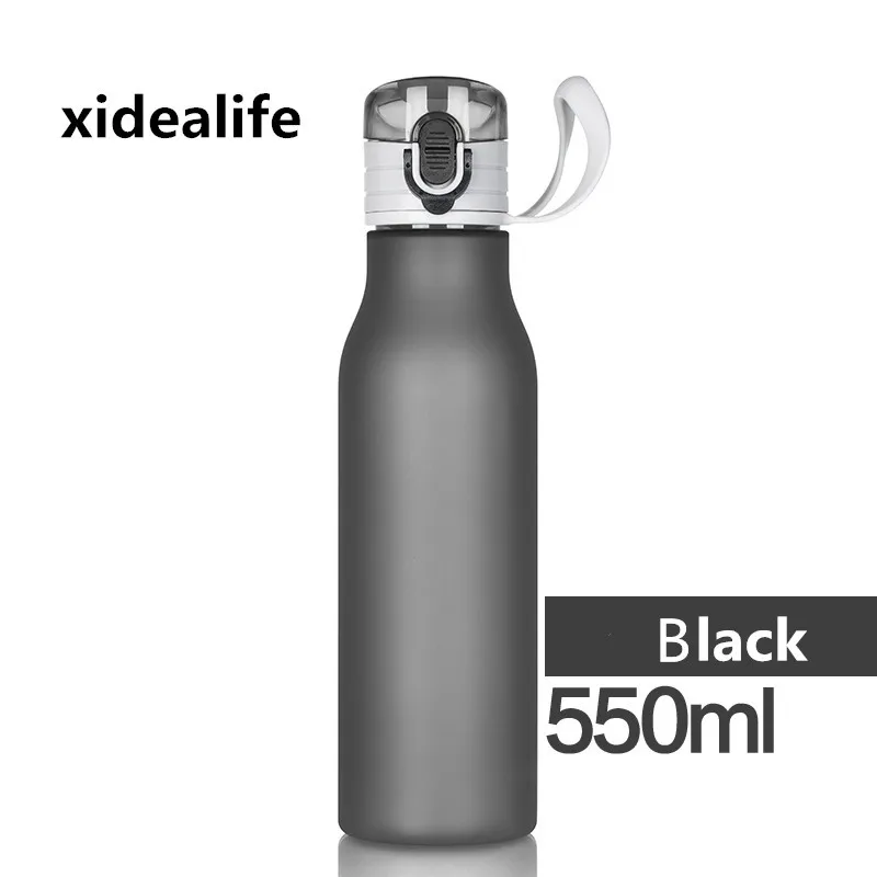 Xidealife Water Bottles 550ml Capacity Drinking Portable Leak Proof and Dust Free Lid Bicycle Camping Sport Plastic Drink | Дом и сад