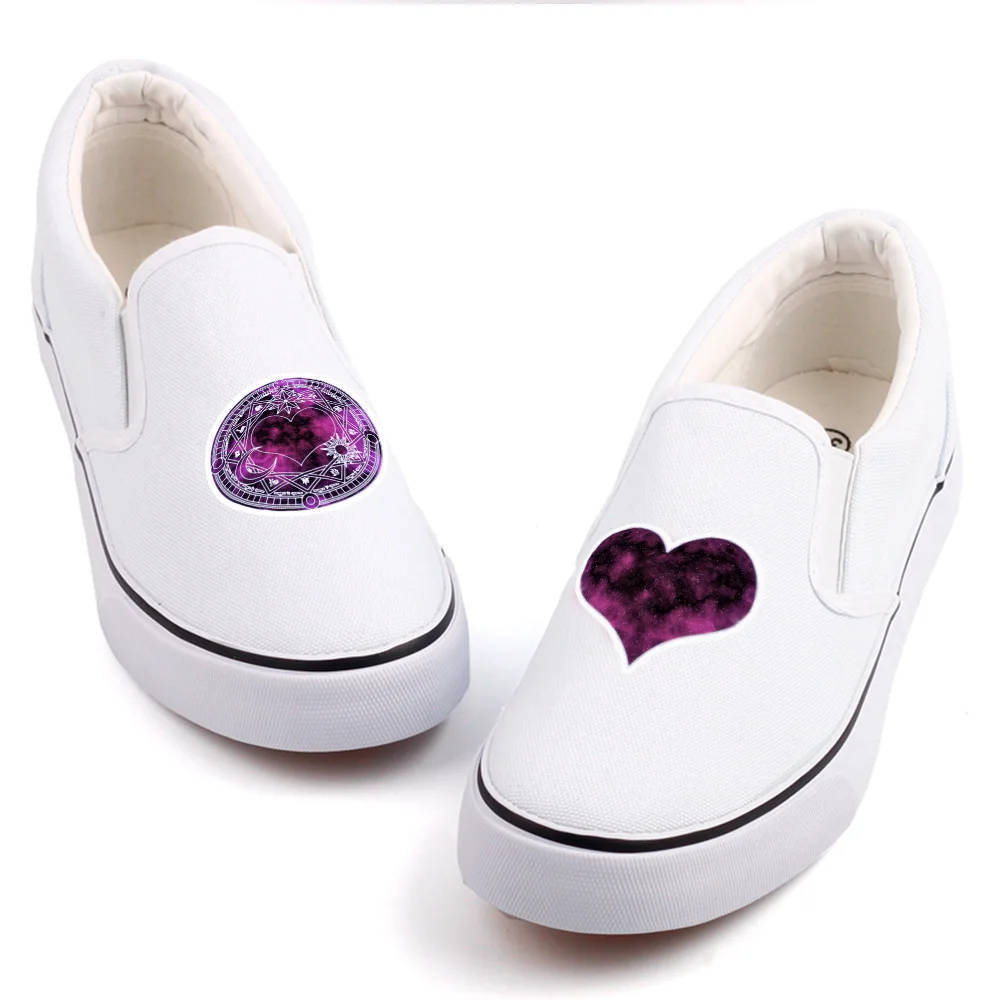 

Retro Magic Pattern Print Canvas Shoes Women Hip Hop Cosplay Anime Magical Hexagram Graffiti Adult Students Casual Loafers Flats