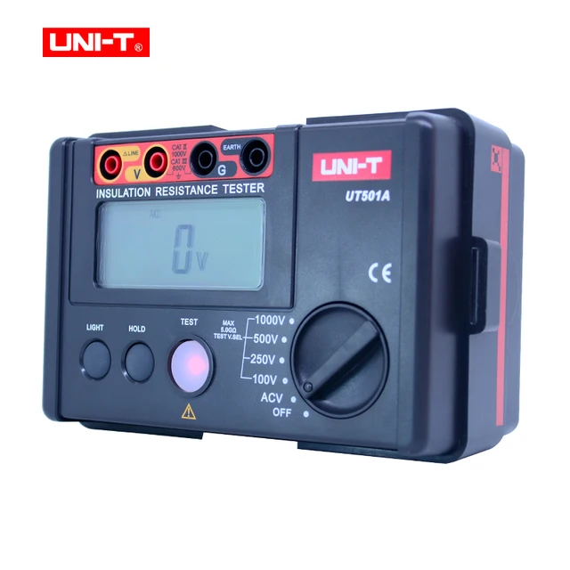 UNI-T Insulation Resistance Tester Meter UT501A Megger Earth Ground Resistance Voltage Tester Megohmmeter Voltmeter 2