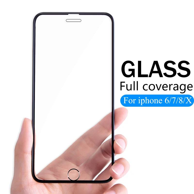 Защитное 3d-стекло с полным покрытием для iPhone 6 6s 7 8 Plus X flim XS Max XR защита экрана