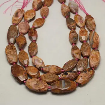 

Faceted Natural Dragon Veins Achate Stone Beads,Drilled Smooth Slice Slab Beads Pendant Jewelry,Full Strand,Handmade Bracelet