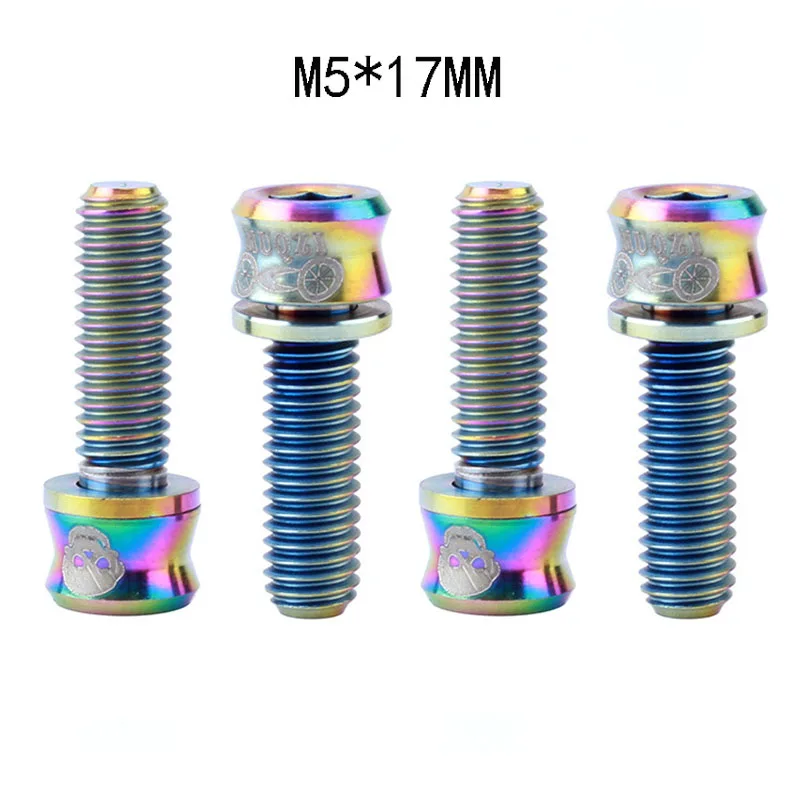 MUQZI 4 шт. болты для велосипедного штыря M5 * 15*17*19 M6 17*19 велосипедные ссветильник кие