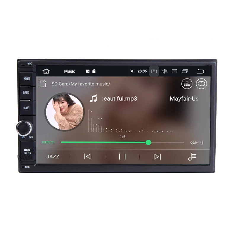 Sale 4G RAM Android 9.0 Auto Radio Quad Core 7Inch 2DIN Universal Car NO DVD player GPS Stereo Audio Head unit Support DAB DVR OBD 3