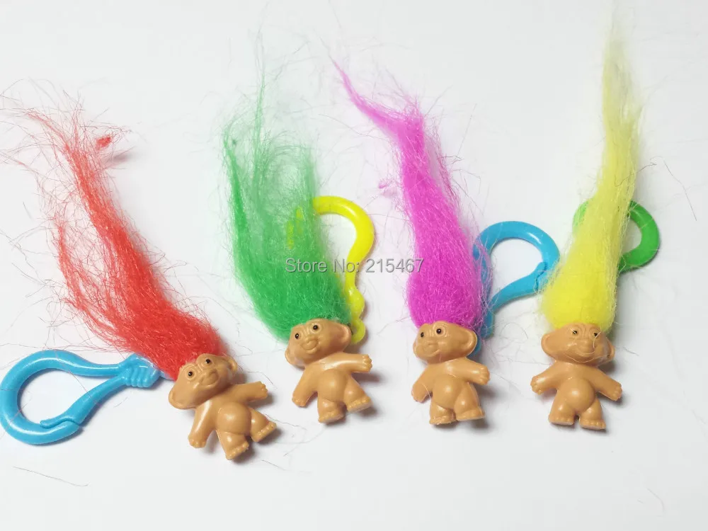 

8X lucky troll 2.5cm key clip new Fun Party Favor game vending gift wholesales pinata vending Fun TOYS GIFT BAGS NOVELTY