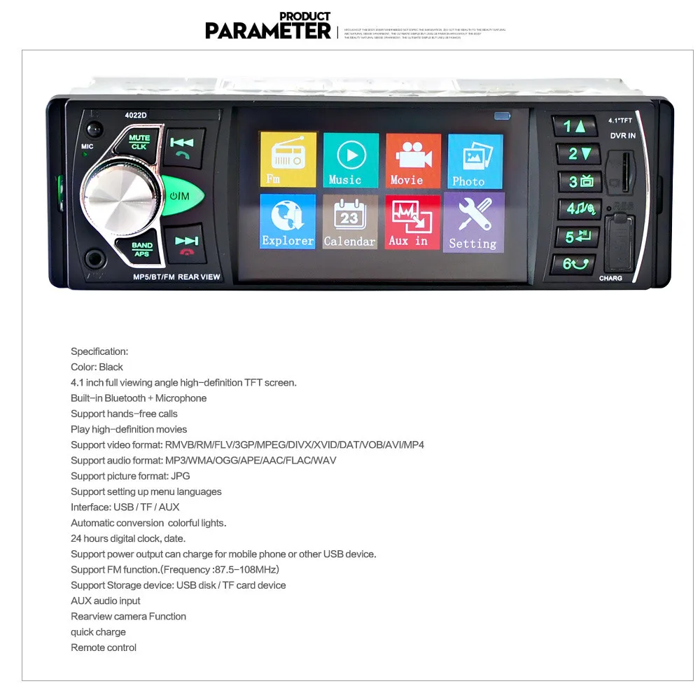 Для Android автомобильный MP5 плеер 12 в автомобильный Vedio радио 4 дюйма HDTFT экран Bluetooth/Стерео FM радиоэкран Авторадио дропшиппинг